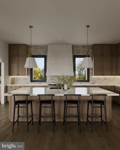 a view of a dining room and chairs in a room
