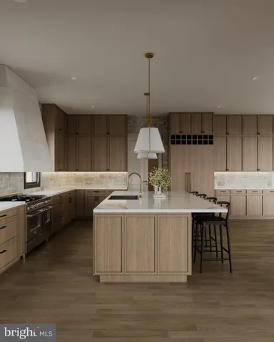 a view of a dining room with furniture and window