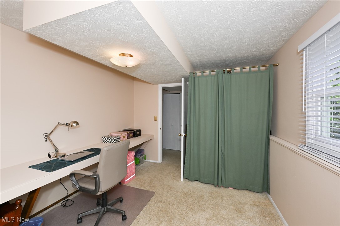 2757 Porter Road Atwater, OH 44201 - Photo 18 of 49 Office with a textured ceiling and light colored carpet