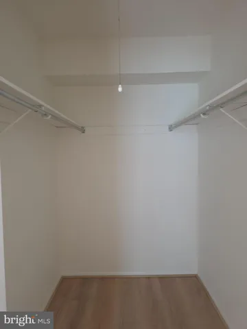 a view of small space with racks on the wall