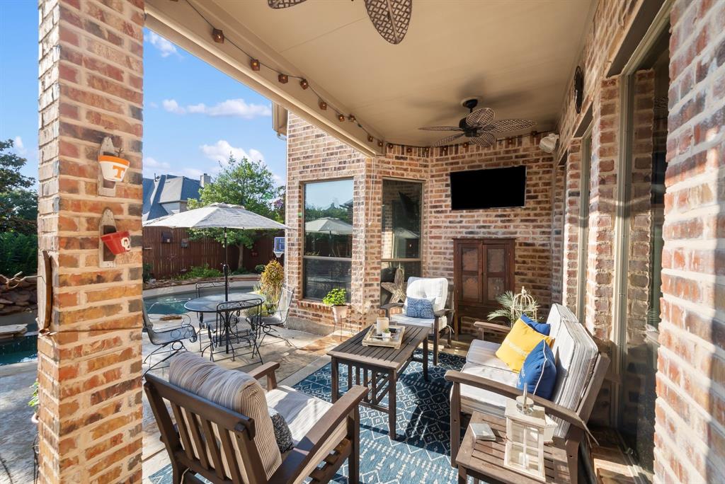 11571 Cody Lane Frisco, TX 75033 - Photo 31 of 39 a outdoor space with patio couch and a fireplace
