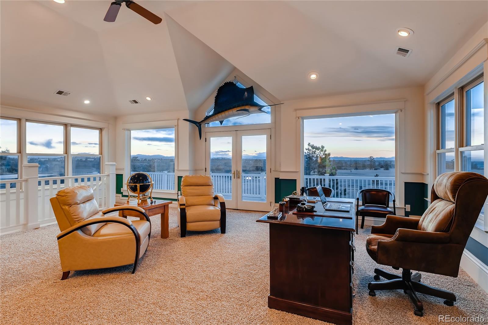 727 East Rim Road Franktown, CO 80116 - Photo 20 of 40 a living room with furniture and floor to ceiling window