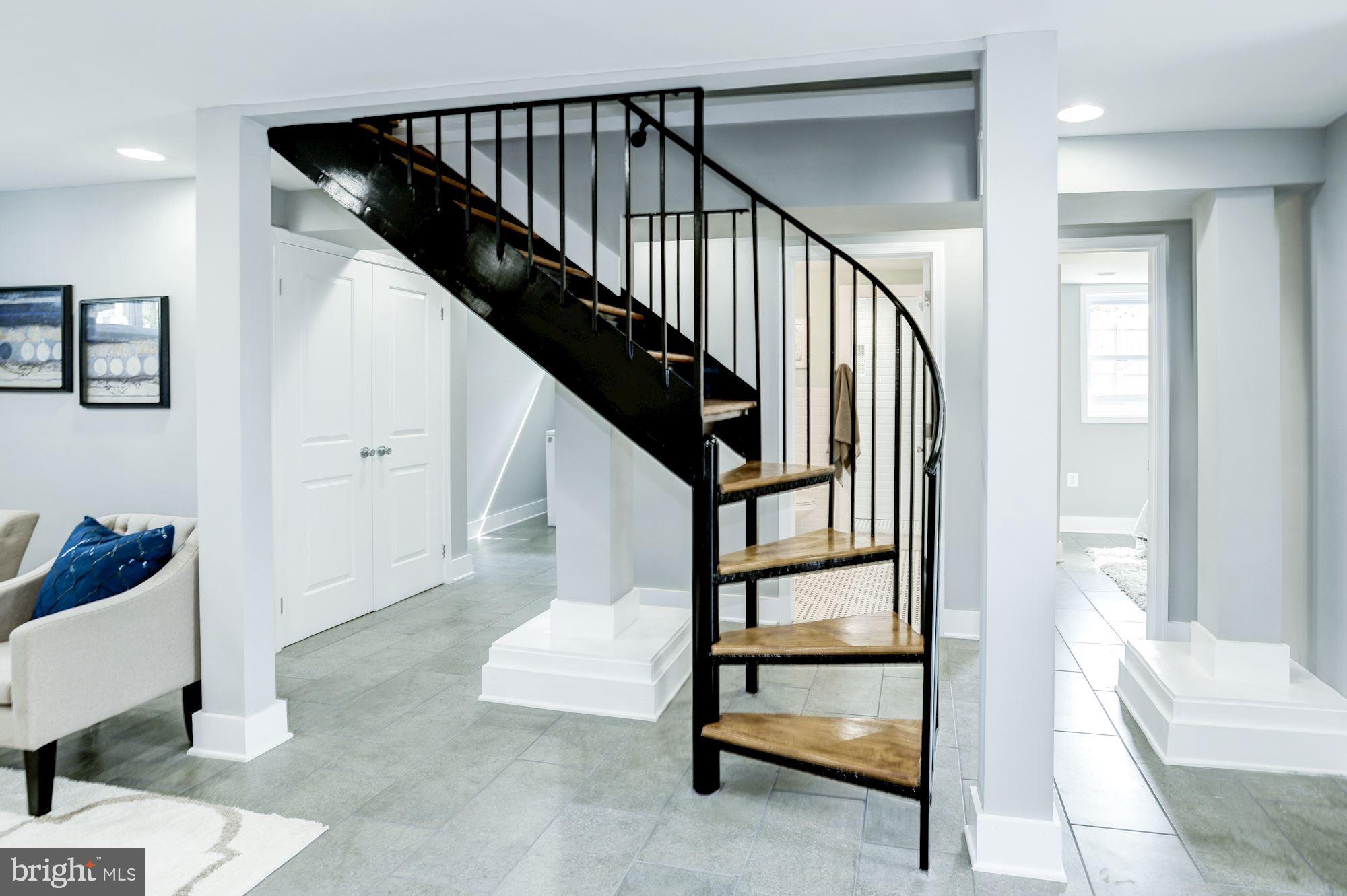 12 Nicholson Street Northwest Washington, DC 20011 - Photo 29 of 45 Custom Basement Staircase
