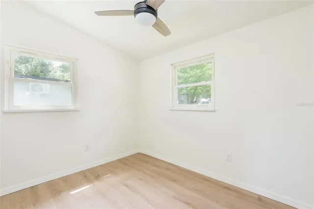 an empty room with a window