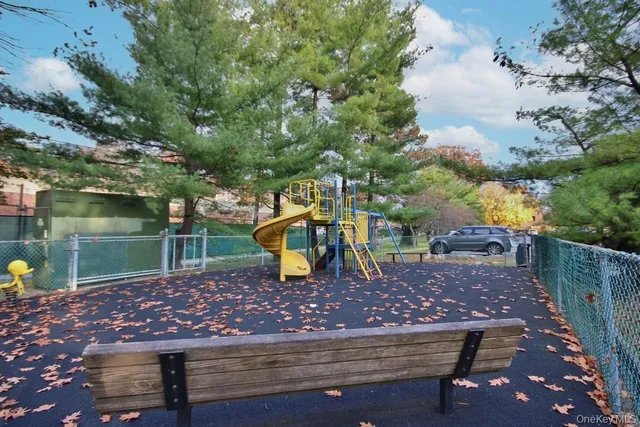 a view of a park with a bench