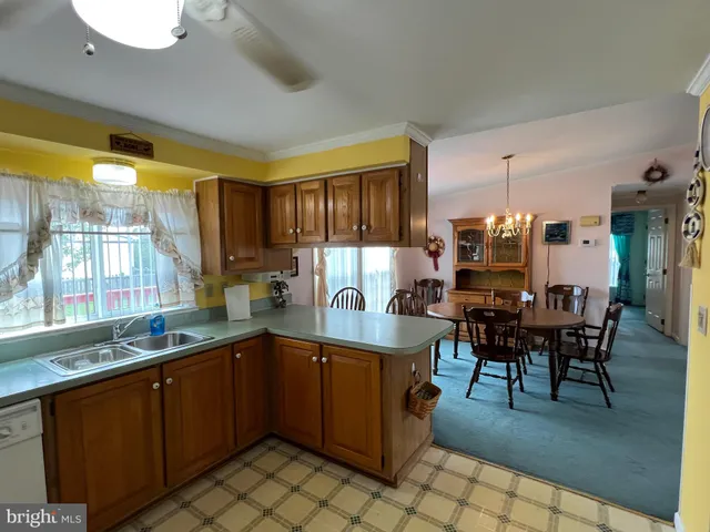 a kitchen with lots of counter top space