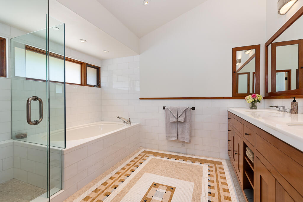 622 Cowles Road Montecito, CA 93108 - Photo 16 of 33 a bathroom with a tub sink and mirror