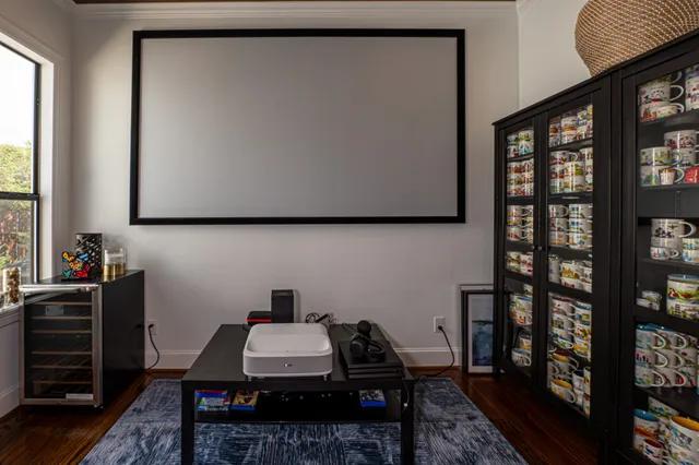 a room with furniture