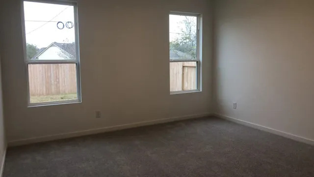 an empty room with a window