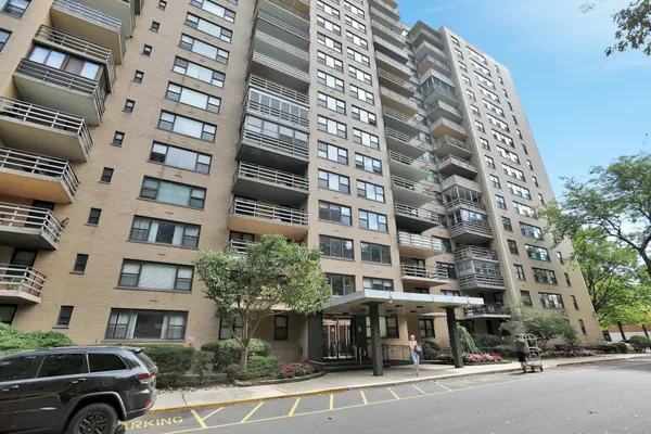 a front view of a building