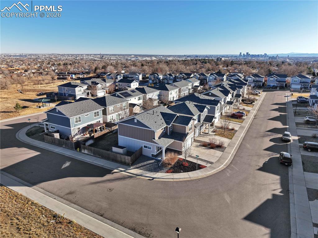 7956 Osage Street Denver, CO 80221 - Photo 43 of 48 an aerial view of a house