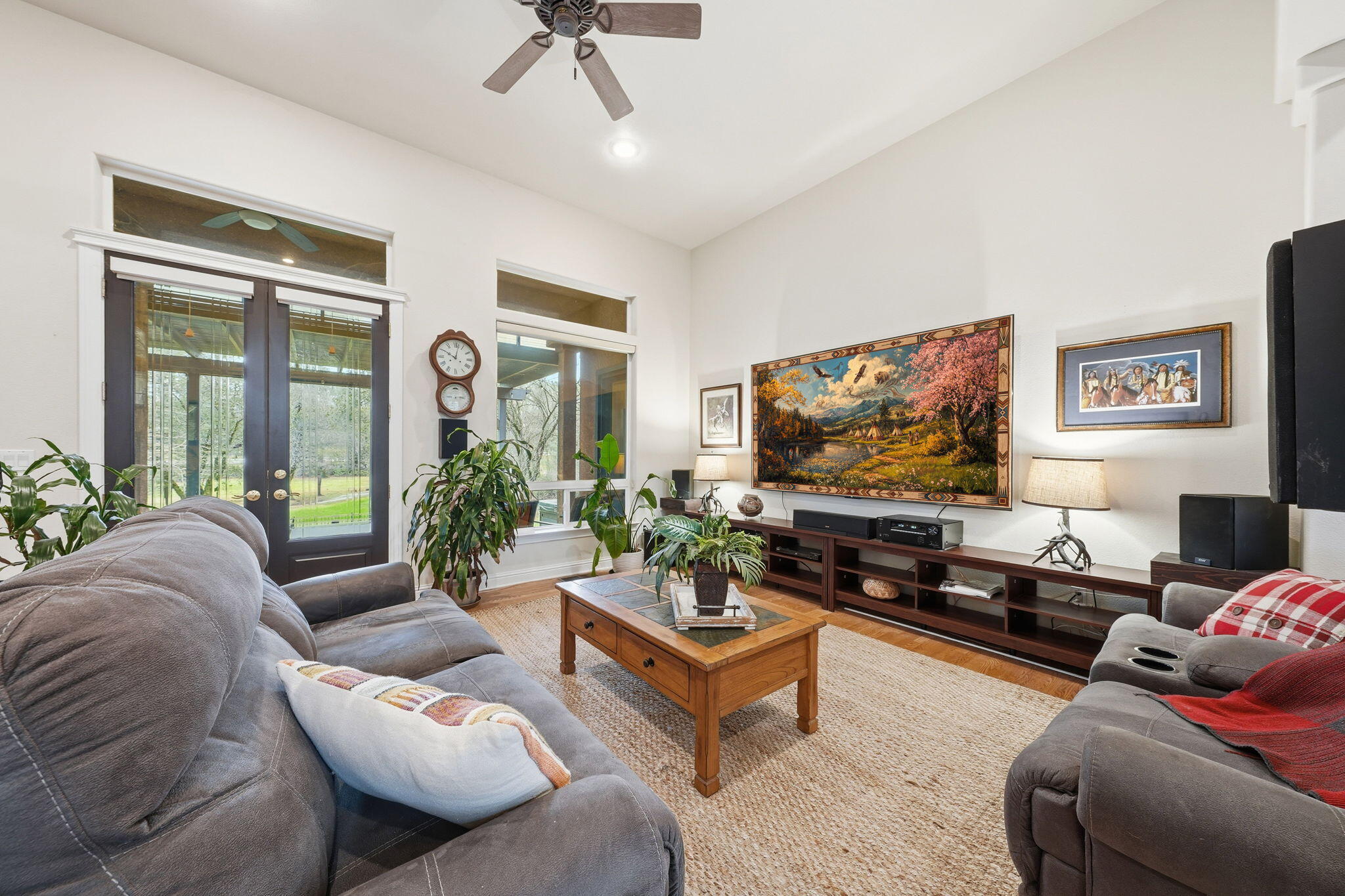 13482 Tierra Heights Road Redding, CA 96003 - Photo 6 of 41 a living room with furniture and a flat screen tv