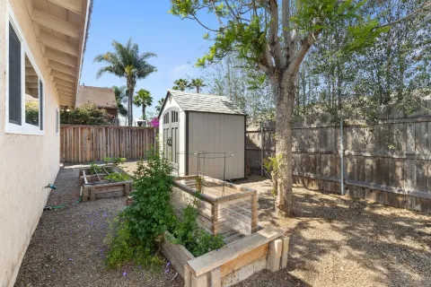a backyard of a house