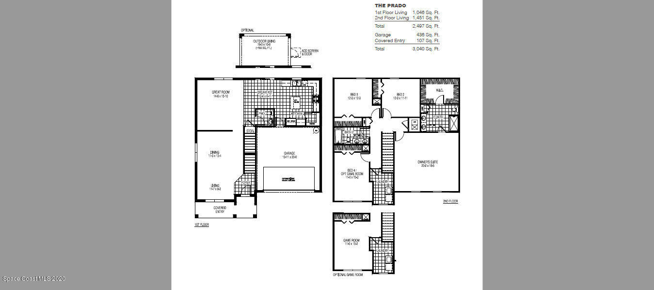 795 Corbin Circle Southwest Palm Bay, FL 32908 - Photo 3 of 3 Prada Floor Plan