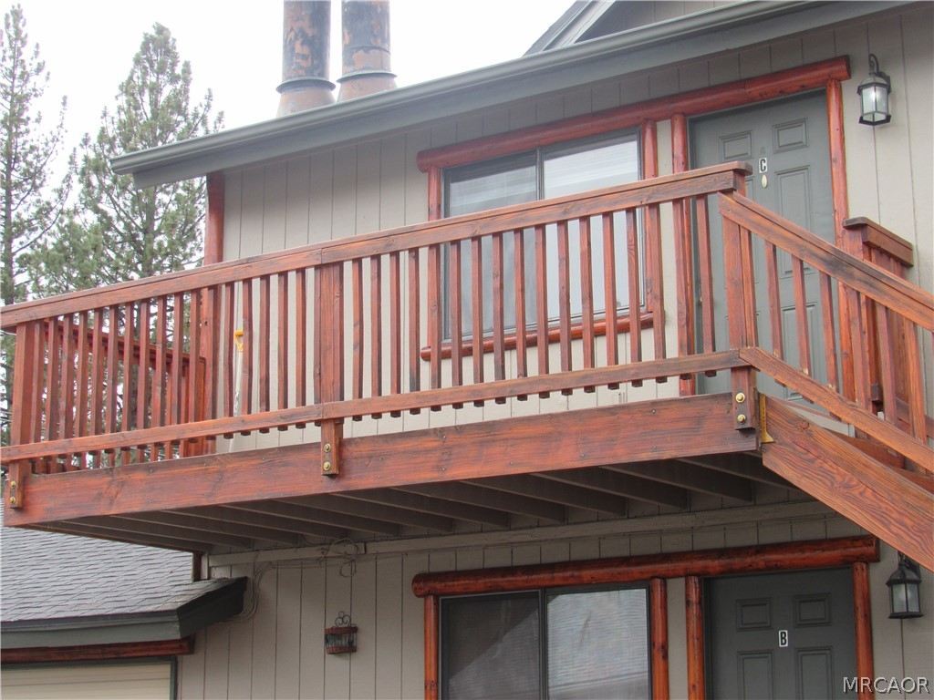42705 Moonridge Road Big Bear Lake, CA 92315 - Photo 8 of 8 a close view of a bench on the roof
