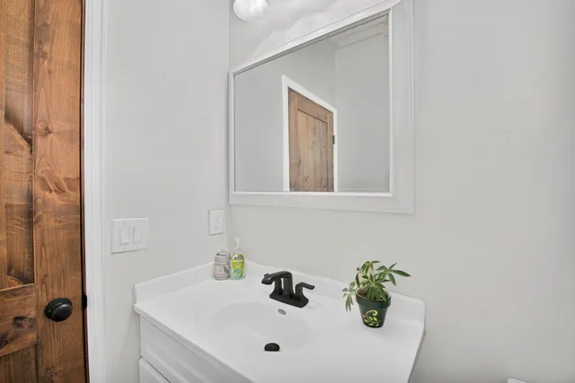 a bathroom with a sink