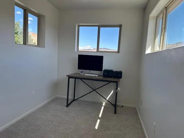 a view of workspace with window