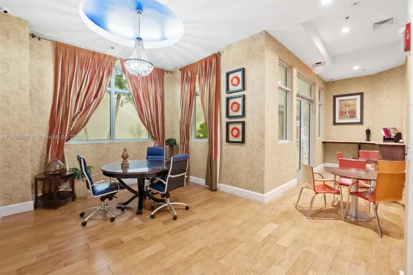 a room with furniture and window
