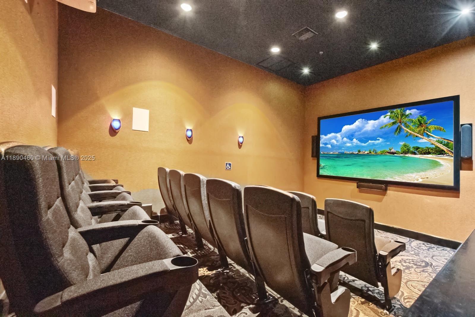 1830 Radius Drive, Unit 318 Hollywood, FL 33020 - Photo 41 of 47 a view of a dining room with furniture a flat screen tv and wooden floor
