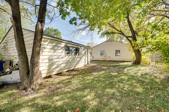 a house view with a garden space