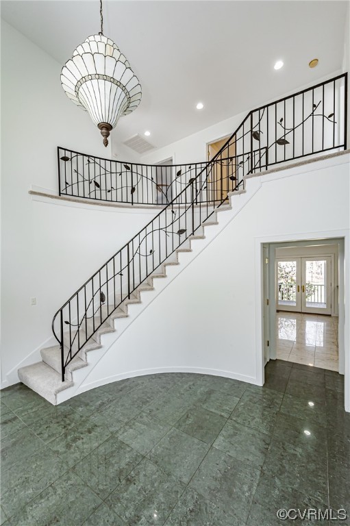 13510 Stonegate Road Midlothian, VA 23113 - Photo 10 of 50 a view of entryway and hall with a chandelier