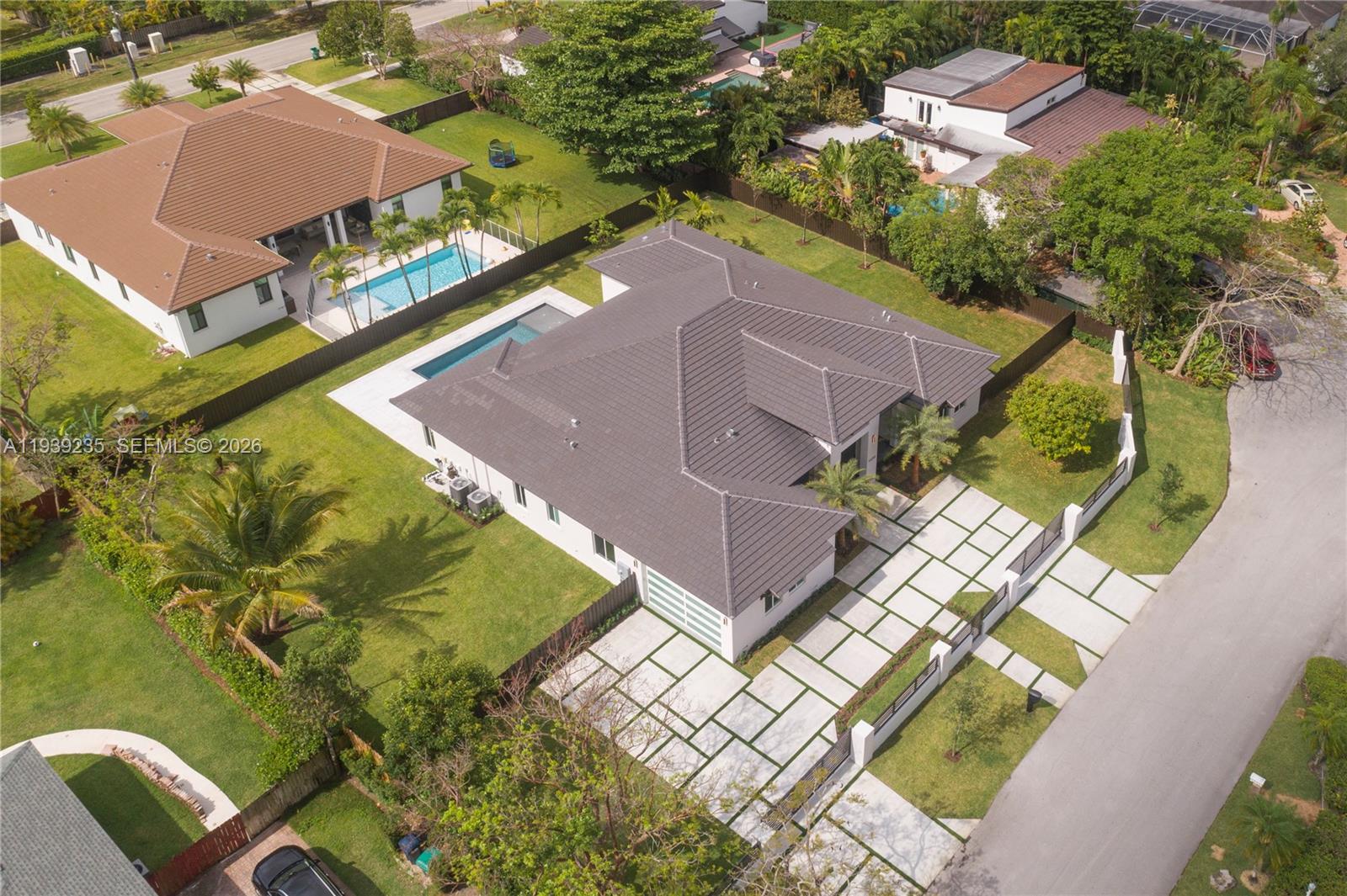 10250 Southwest 135th Street Miami, FL 33176 - Photo 32 of 35 an aerial view of a house with a garden