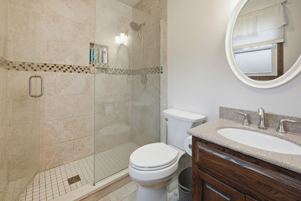 550 Norman Drive Cary, IL 60013 - Photo 15 of 20 a bathroom with a sink toilet and shower