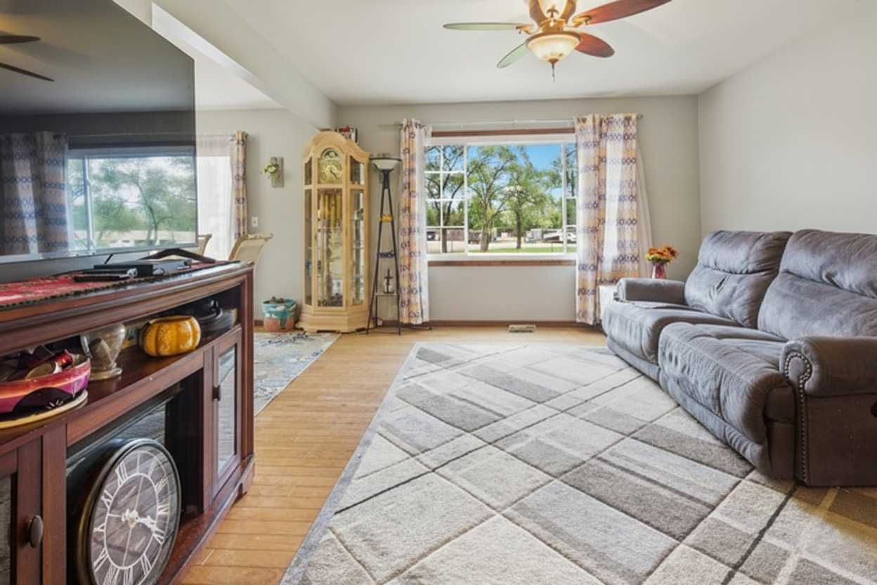 550 Norman Drive Cary, IL 60013 - Photo 4 of 20 a living room with furniture and a fireplace