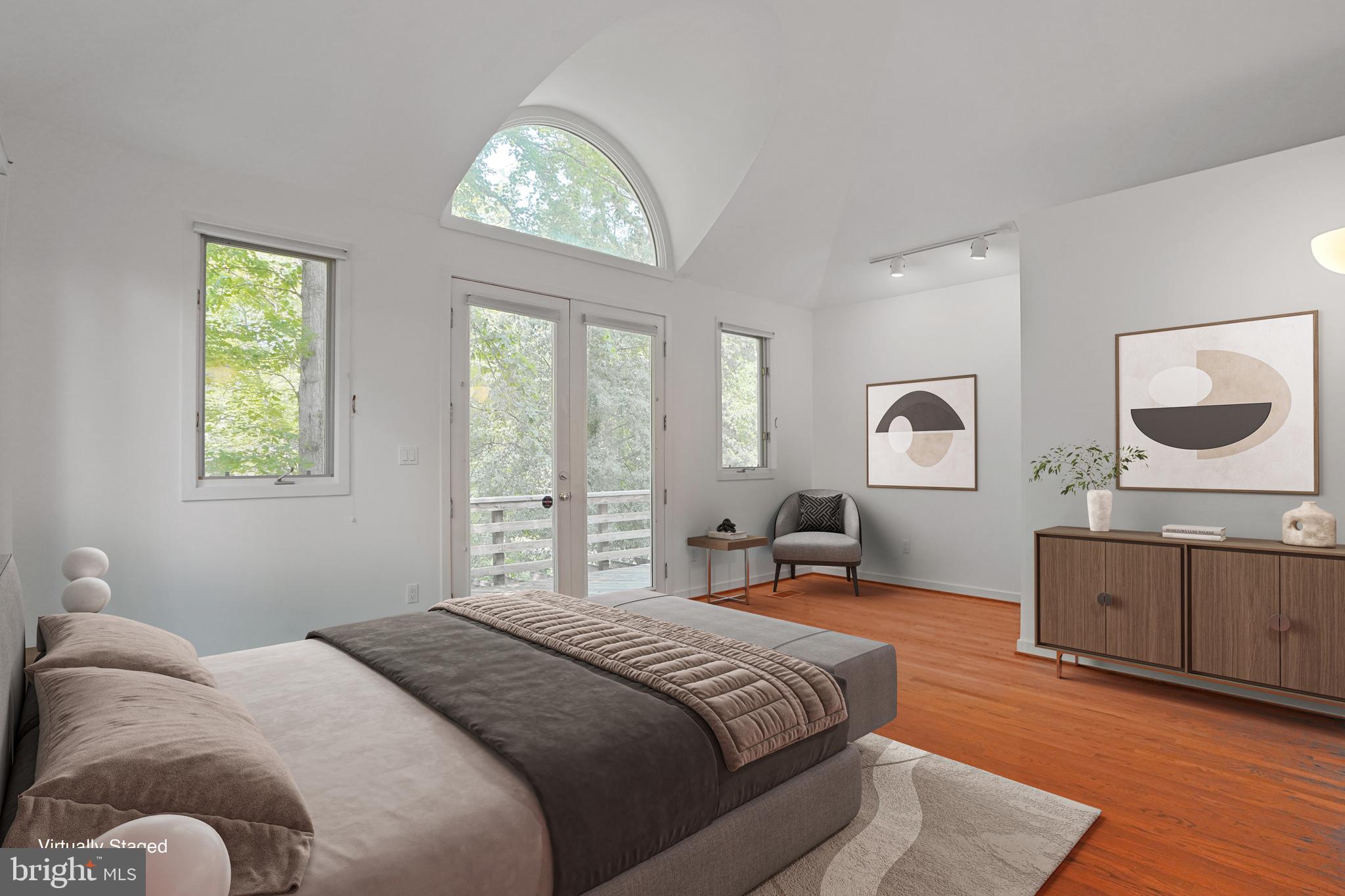 926 Saigon Road McLean, VA 22102 - Photo 26 of 54 Main Level Bedroom with Cathedral Ceilings