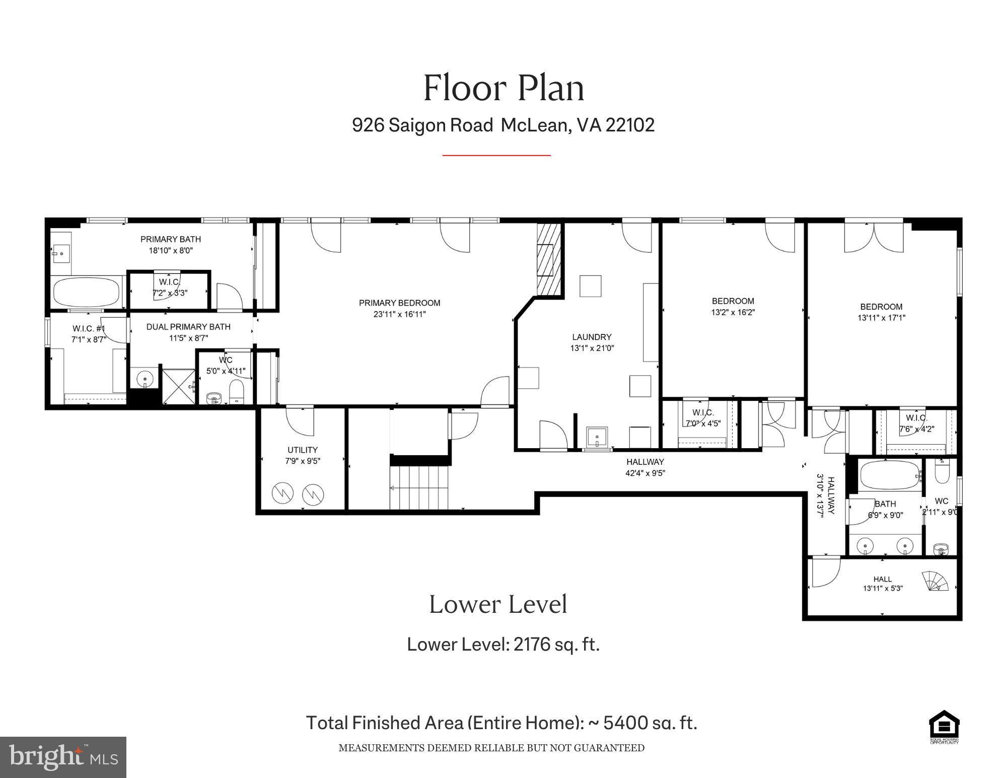 926 Saigon Road McLean, VA 22102 - Photo 54 of 54 Lower Level Floor Plan