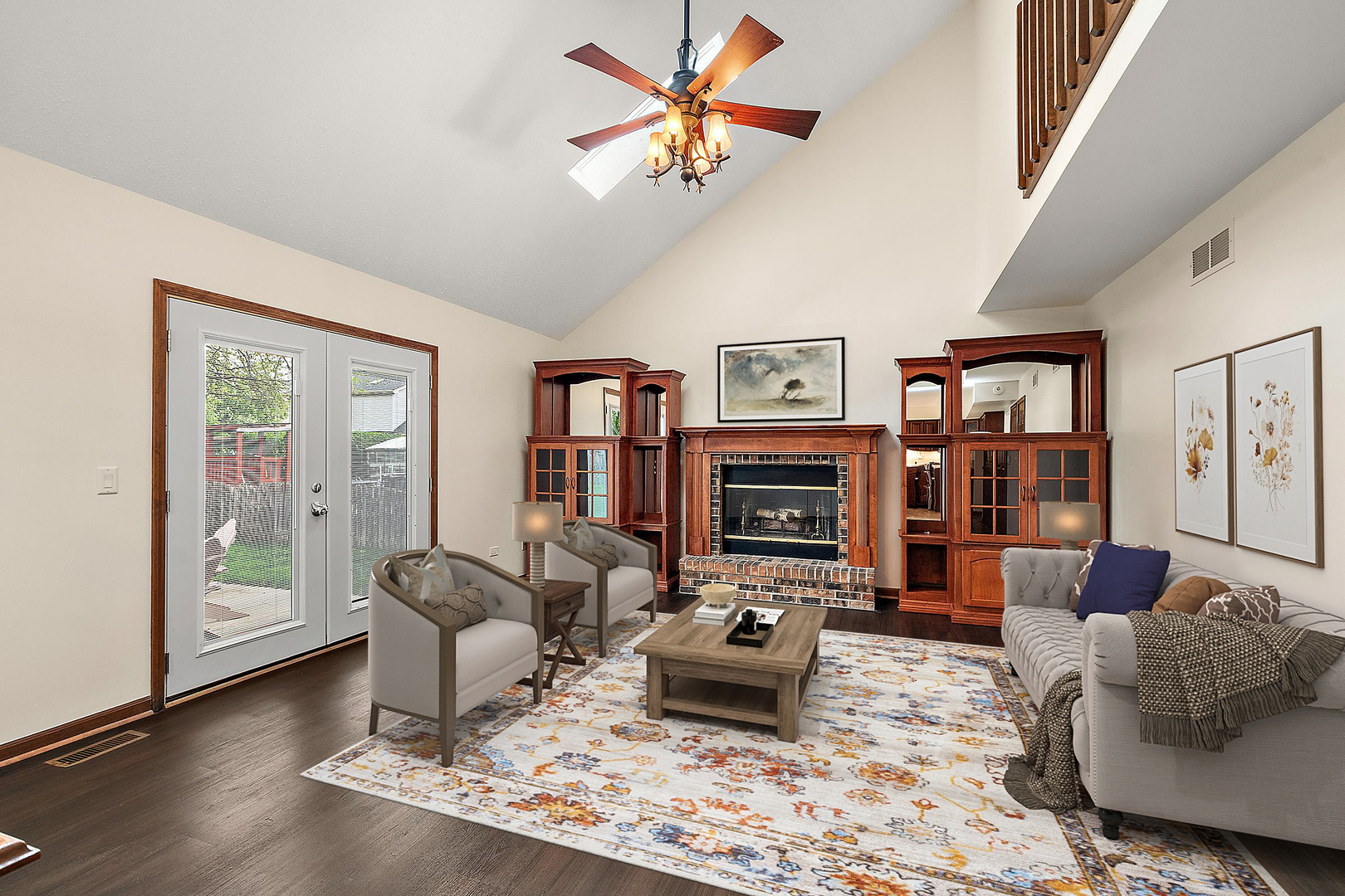 1408 Fawn Court Bolingbrook, IL 60490 - Photo 15 of 35 a living room with furniture or couch and a bookshelf