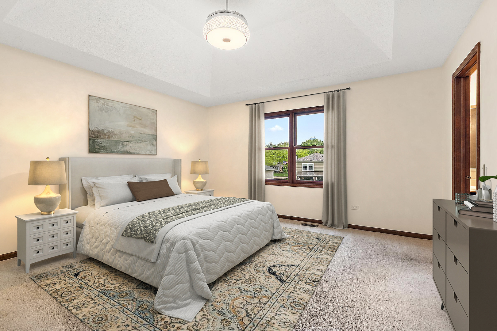 1408 Fawn Court Bolingbrook, IL 60490 - Photo 19 of 35 a bedroom with a large bed and a window