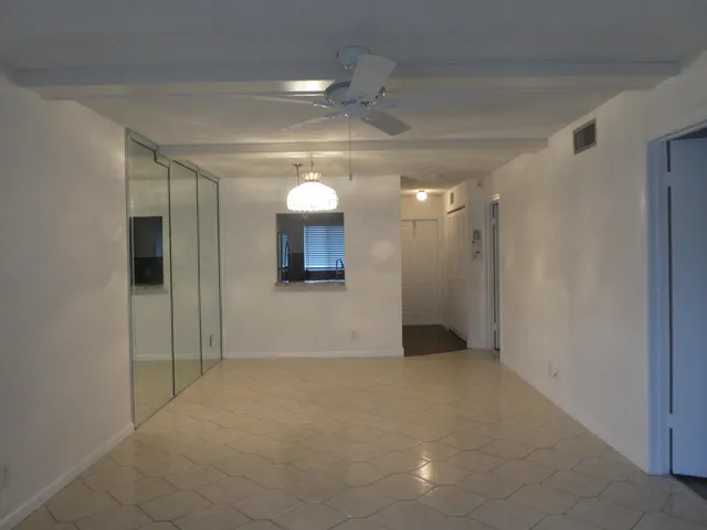 an empty room with a window