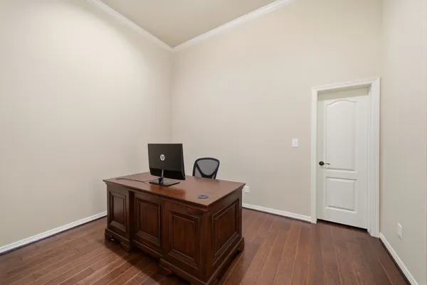 an aerial view of houses with outdoor space and lake view