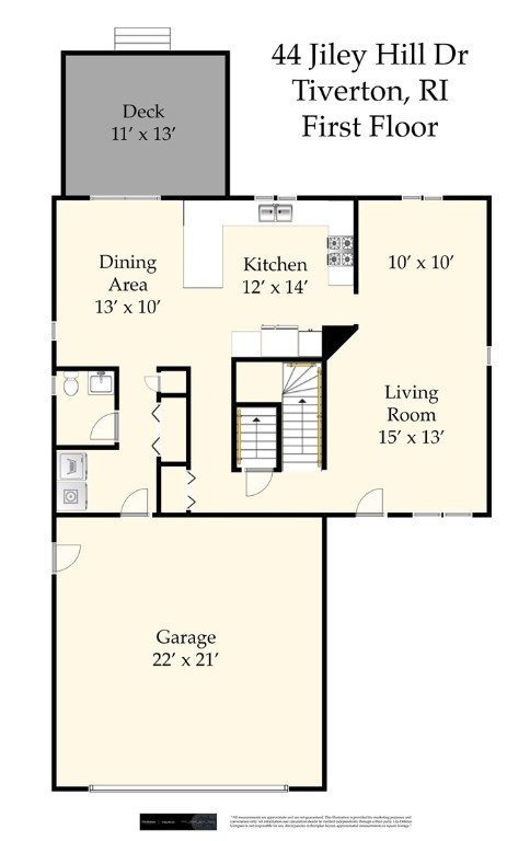 44 Jiley Hill Drive Tiverton, RI 02878 - Photo 32 of 33 First Floor Plan