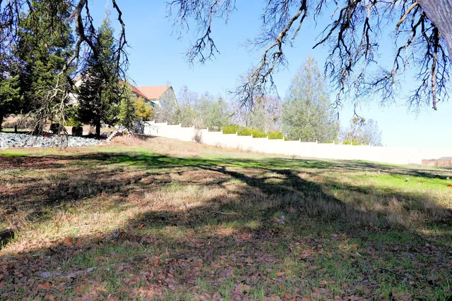 a view of a yard with an outdoor space