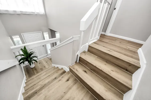 a view of a staircase