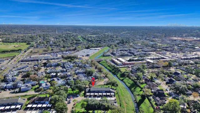 an aerial view of multiple house
