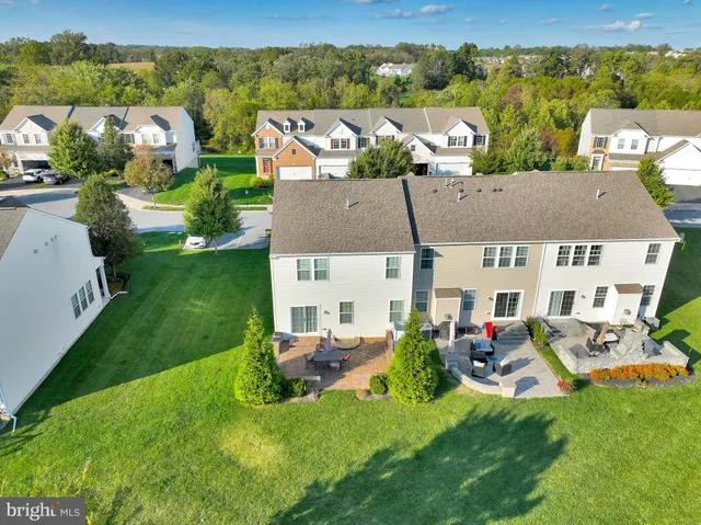 an aerial view of multiple house