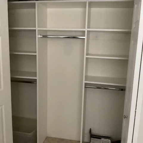 a close view of closet