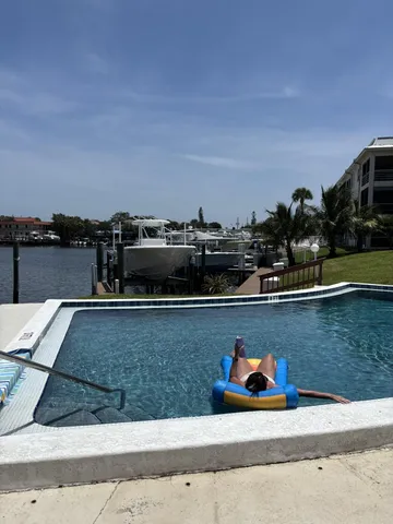 a view of a terrace with a lake