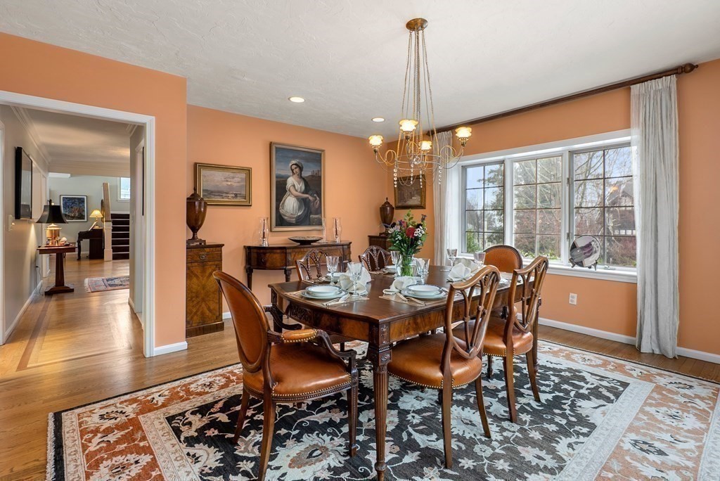 326 Highland Avenue Newton, MA 02465 - Photo 19 of 42 a view of a dining room with furniture window and wooden floor