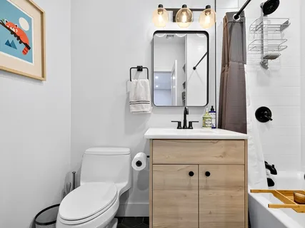 a front view of residential houses