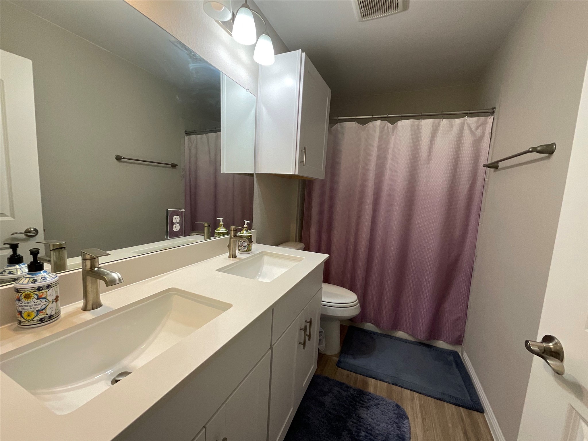 5425 Durango Pass Austin, TX 78724 - Photo 12 of 32 Bathroom featuring double vanity and light wood-style flooring