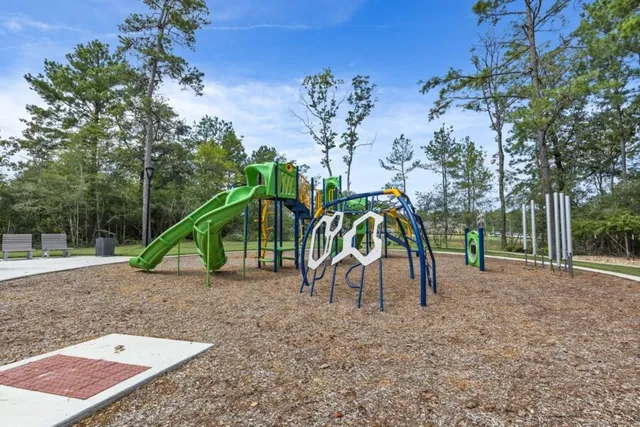 a view of outdoor space with trampoline