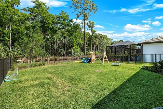a view of a backyard with a garden