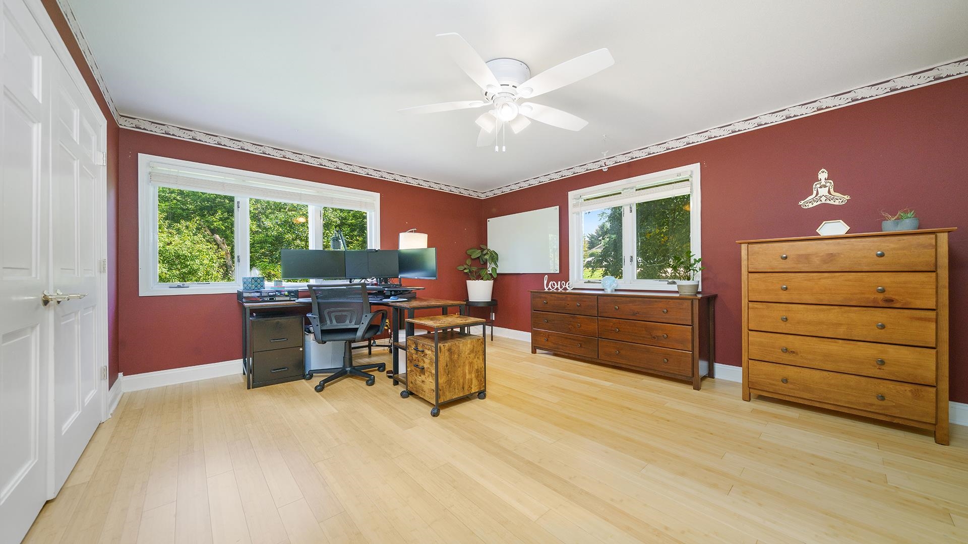 3300 North Silver Ridge Drive Oregon, IL 61061 - Photo 26 of 56 a view of a workspace with furniture and a window