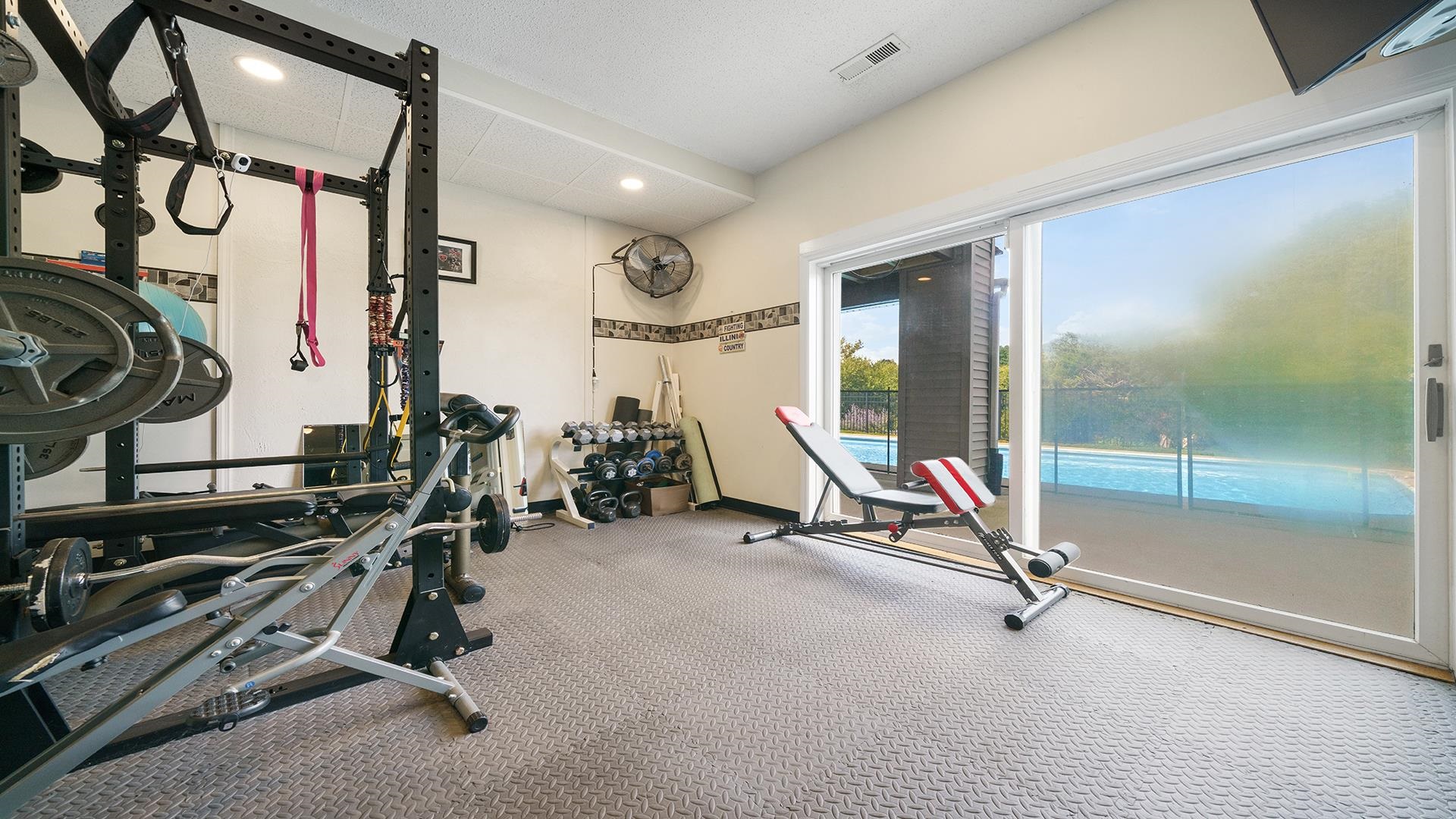 3300 North Silver Ridge Drive Oregon, IL 61061 - Photo 35 of 56 a view of a room with gym equipment