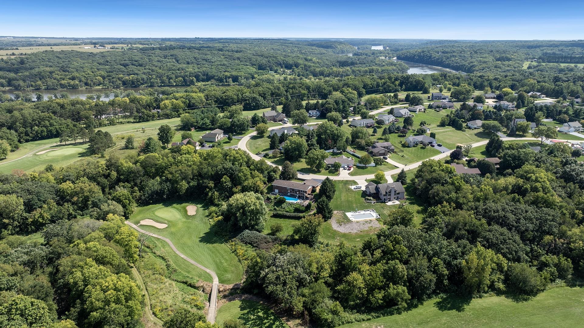 3300 North Silver Ridge Drive Oregon, IL 61061 - Photo 56 of 56 an aerial view of residential houses with outdoor space and trees