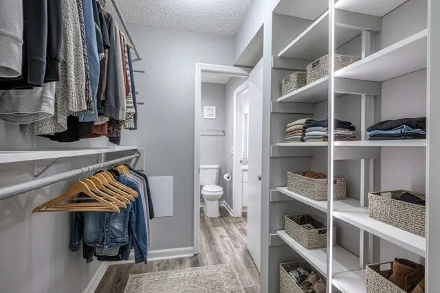 a view of walk in closet